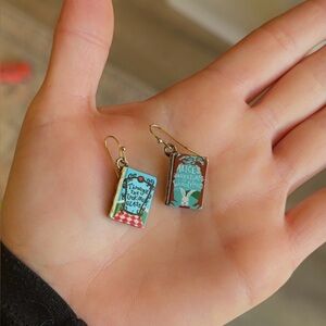 Mini Book Charm Earrings | Alice in Wonderland